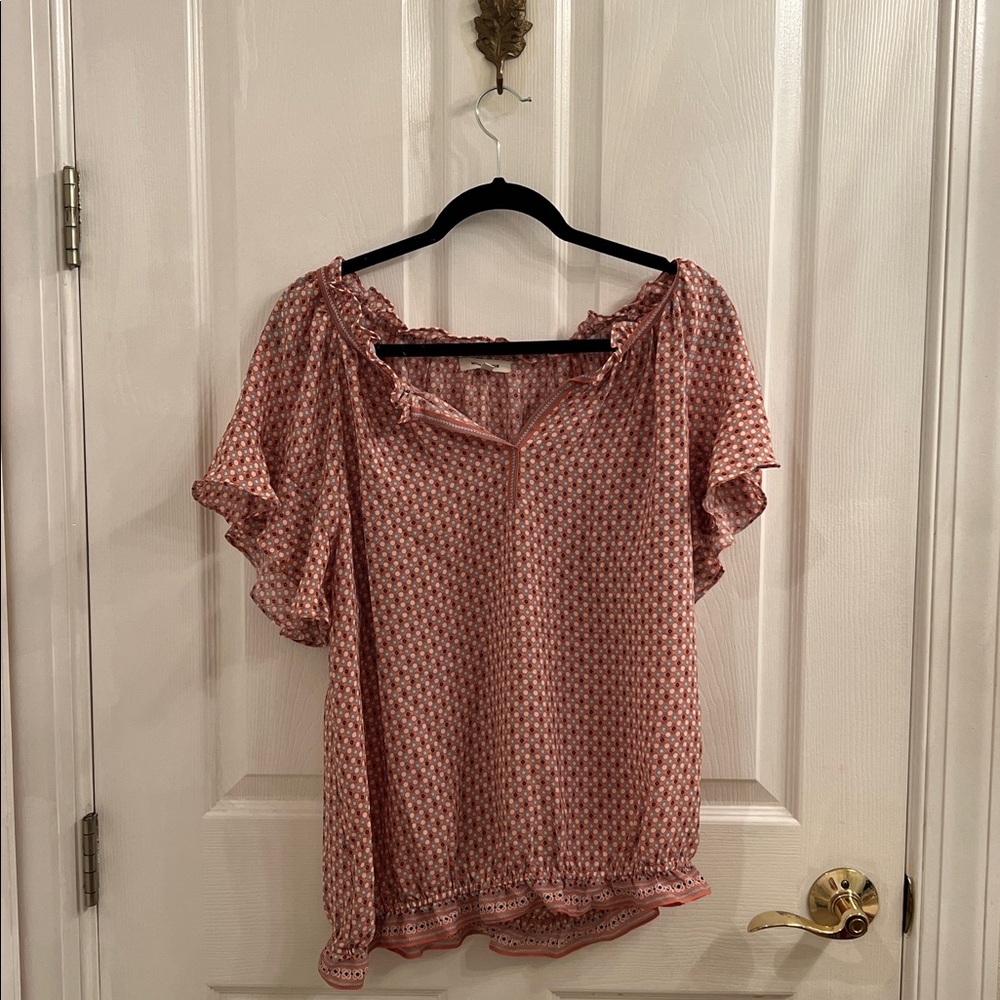 Max Studio Pink Patterned Blouse
